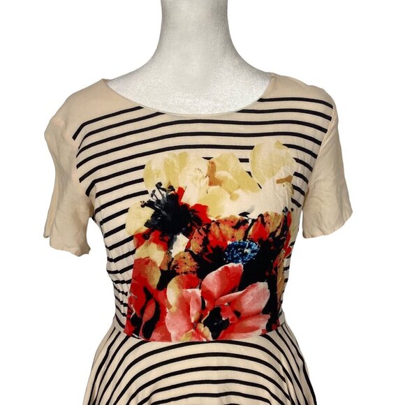 Anthropologie COREY LYNN CALTER Verna Midi Dress Size 4 Cream Multicolor H-32 - Picture 6 of 13